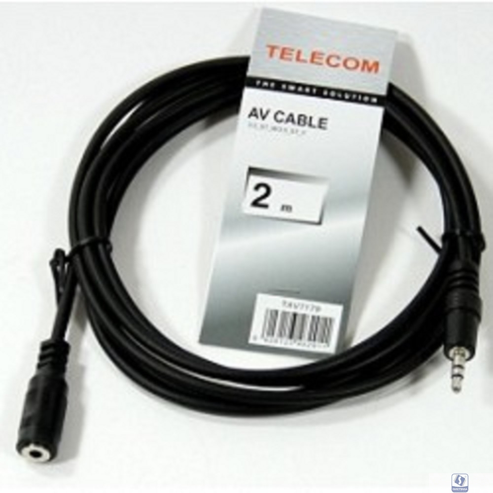 Telecom (TAV7179-2M) Удлинитель звуковой 3.5mm Jack M - 3.5mm Jack F) 2.0м[6926123462911]