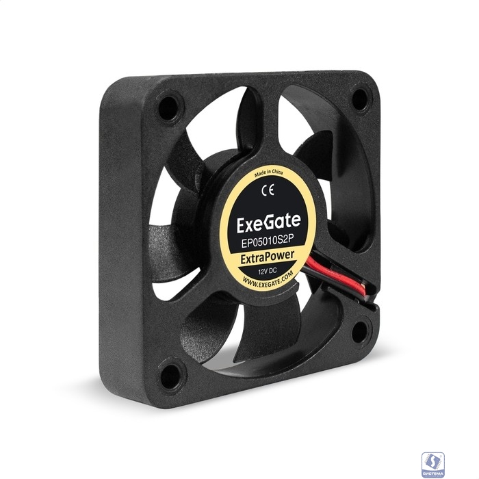 Exegate EX283366RUS Вентилятор 12В DC ExeGate ExtraPower EP05010S2P (50x50x10 мм, Sleeve bearing (подшипник скольжения), 2pin, 6500RPM, 36dBA)