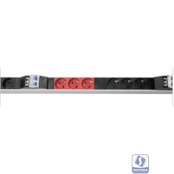 REM Верт блок розеток Rem-3x32, 3 фазы 32A, 6 авт, инд, 18 S, 1420 мм, вх IEC 309, шнур 3 м (R-3x32-18S-A-I-1420-3-3PN)