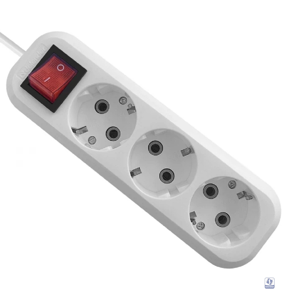 Defender Удлинитель L330 16 А, 3 м  [99359] выключатель, с заземлением