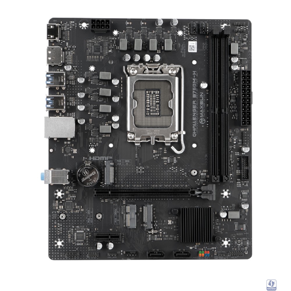 MS-Challenger B760M-H WIFI (Socket 1700, mATX, 2*DDR4(64Gb), DP/HDMI, 2*SATA3, 2*M.2, 1xPCI-Ex16/1*PCIEx1, 2*USB 2.0, 4*USB 3.2, LAN 1*1G, BT, Wi-Fi6, RTL)