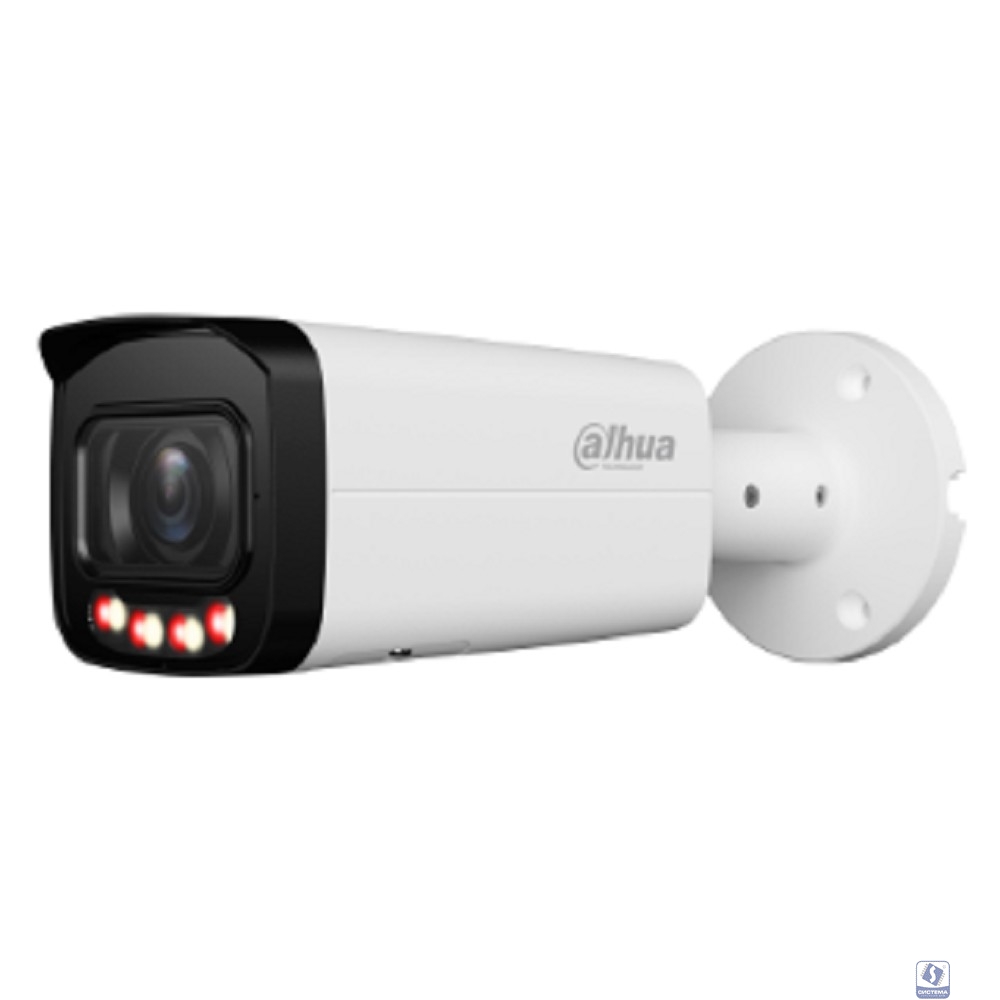 DAHUA DH-IPC-HFW2849TP-ZAS-IL Уличная цилиндрическая IP-видеокамера SmartDualLight 8Мп, 1/2.7” CMOS, моторизованный объектив 2.7~13.5мм, видеоаналитика, микрофон, ИК 60м, LED 60м, IP67, IK10