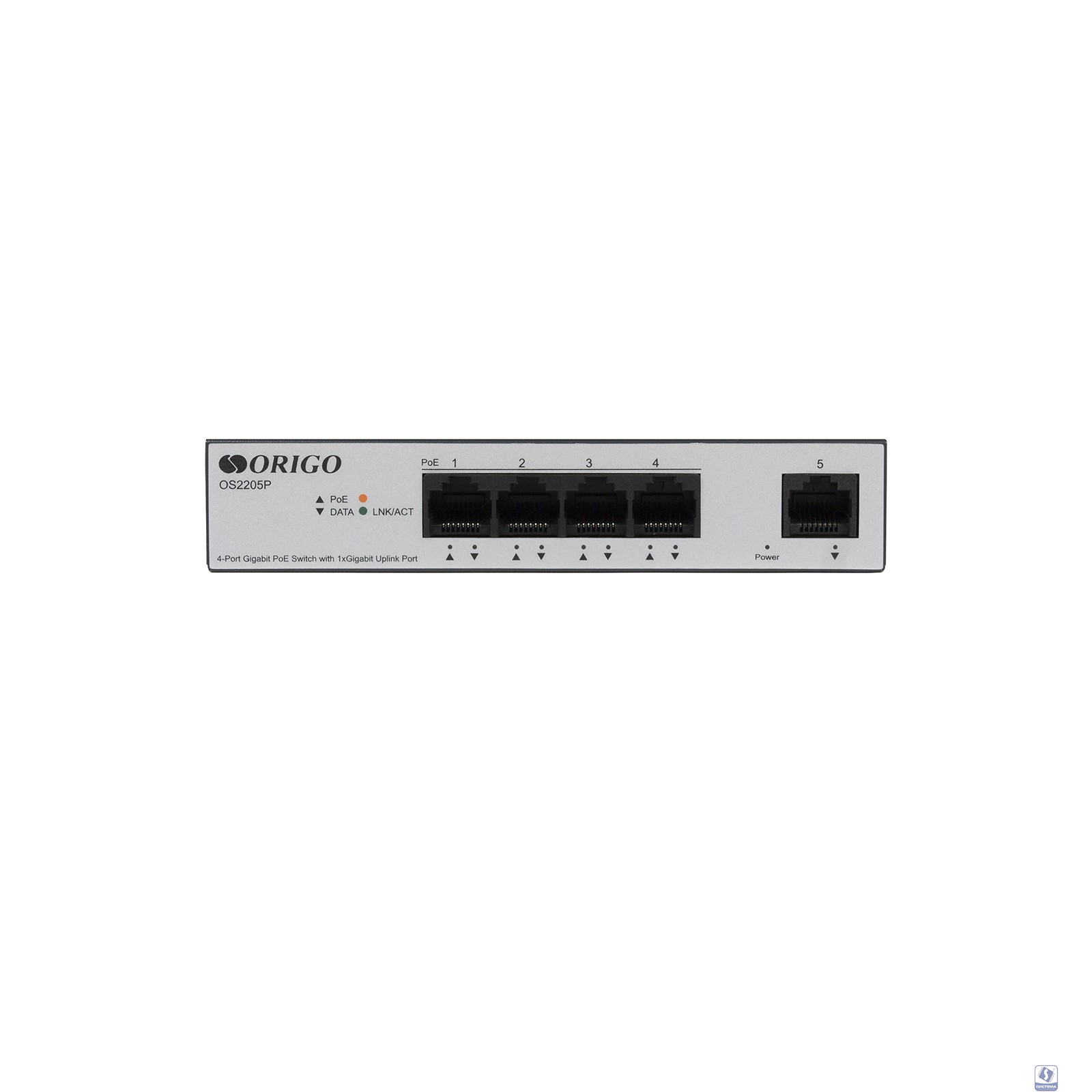 ORIGO OS2205P/60W/A1A Неуправляемый PoE-коммутатор 4x1000Base-T PoE+, 1x1000Base-T, PoE-бюджет 60 Вт