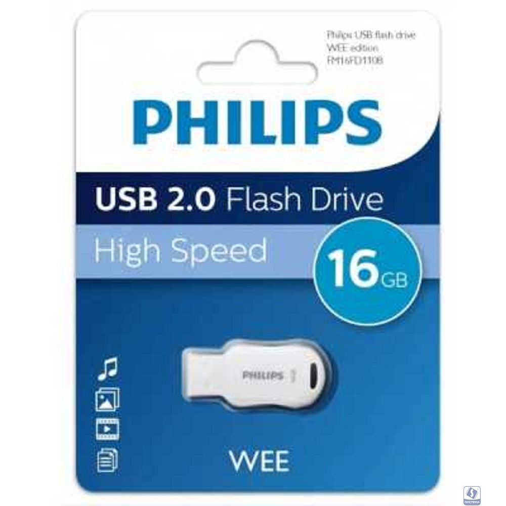 PHILIPS USB Drive 16GB PHILIPS WEE 2.0 16GB, USB 2.0