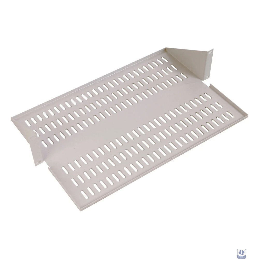 ЦМО Полка для стойки усиленная под аккумулятор с центральным креплением, глубина 400 мм, цвет черный МС-40/2-АК-9005