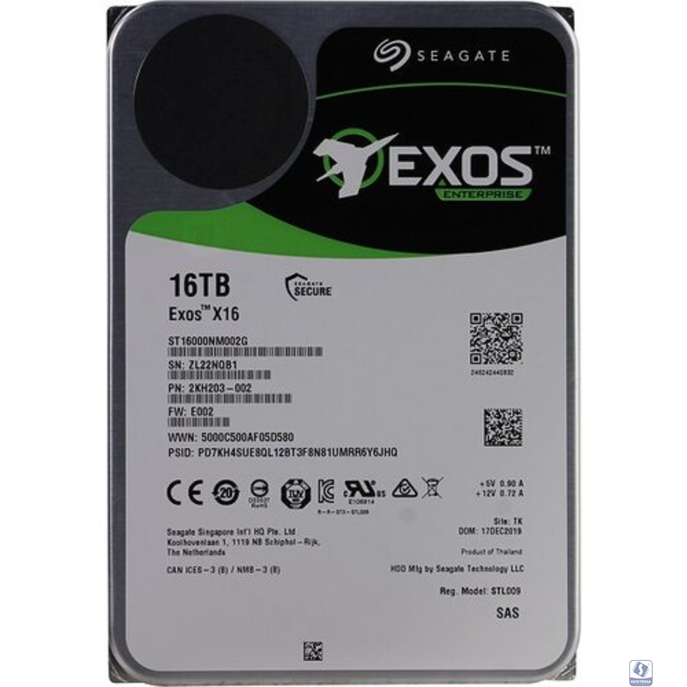 16TB Seagate Exos X16 (ST16000NM002G)  (clean pulled) 