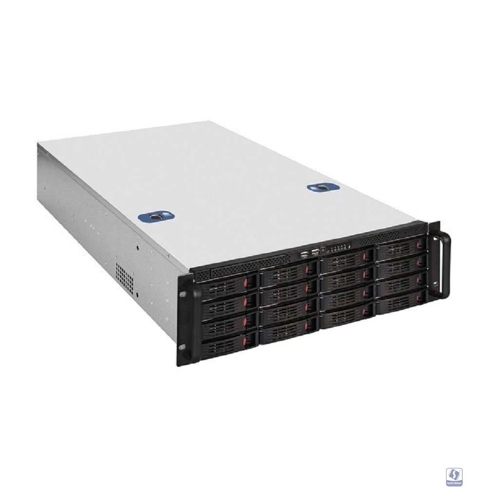 Exegate EX292419RUS Серверная платформа ExeGate Pro 3U660-HS16 <RM 19", высота 3U, глубина 660, Redundant БП 2x550W, 16xHotSwap, USB>