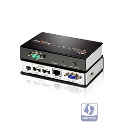 ATEN CE700A-(D(AT-G) Удлинитель, SVGA+KBD+MOUSE USB ATEN, 150 метр., HD-DB15+USB A-тип, Female, c KVM-шнуром USB 1.8м, Б.П. 220> 5.3V