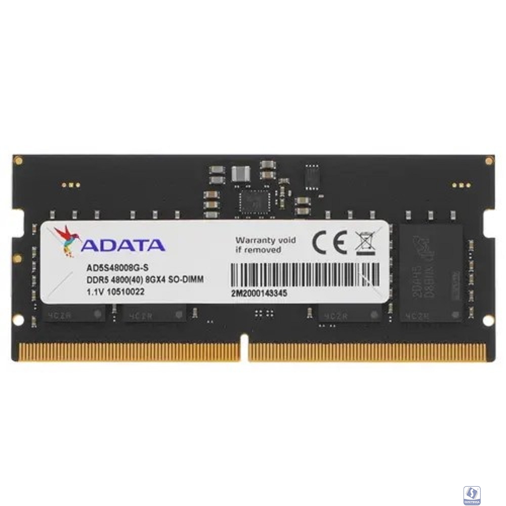A-data DDR5 SODIMM 8GB DDR5-4800 AD5S48008G-S, CL40, 1.1V 