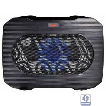 BURO Подставка для ноутбука 15.6"357x265x33mm 1xUSB 1x 140mmFAN 345г металлическая сетка/пластик черный (BU-LCP156-B114)