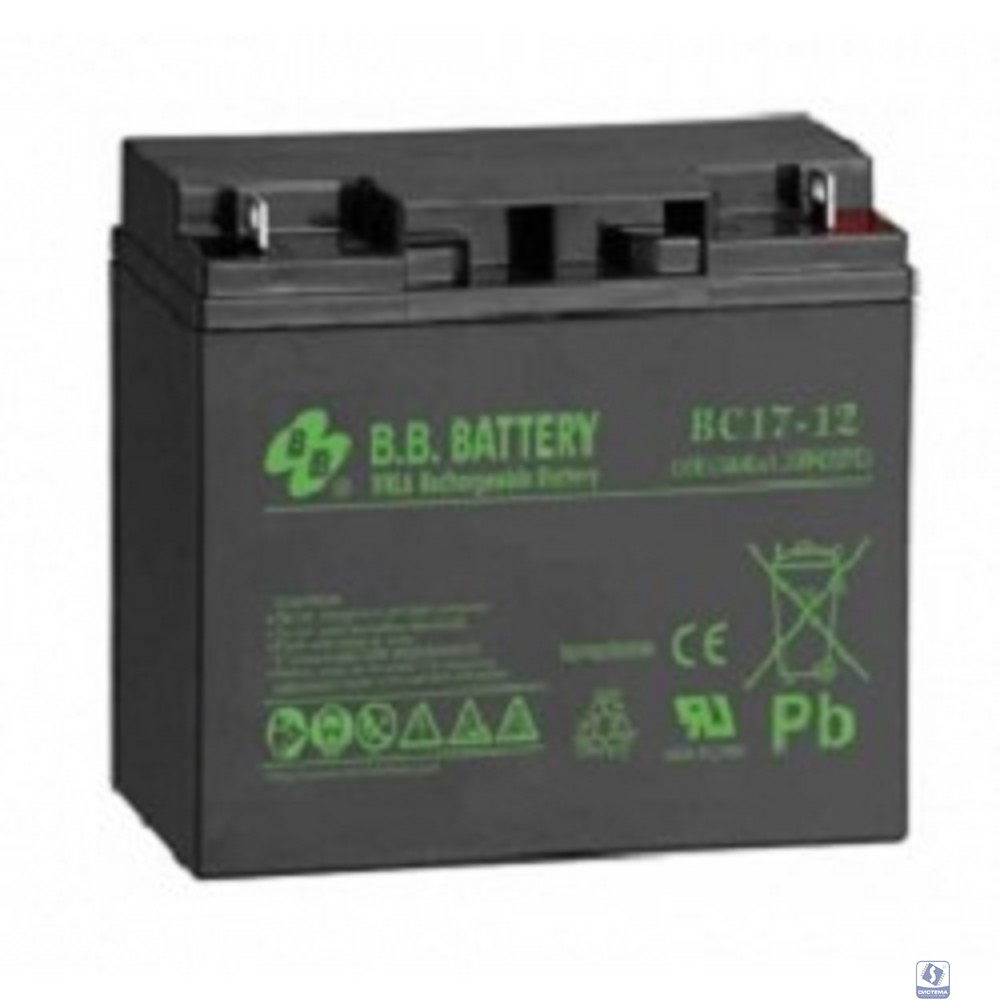 АКБ B.B. Battery BC 17-12 (12V 17Ah  ДхШхВ 181х76х166 мм, масса 5,62 кг) клеммы B1