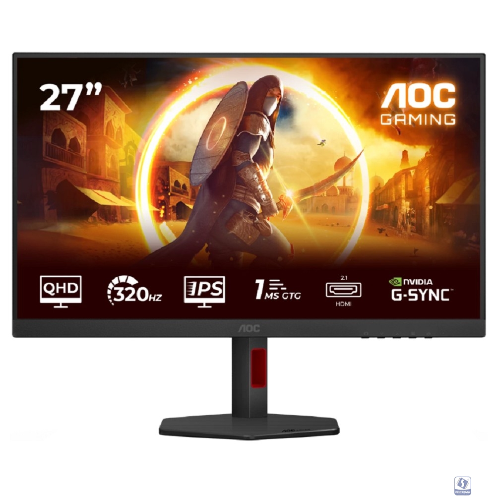 LCD AOC 27" Q27G4SRU Black-Red с поворотом экрана 