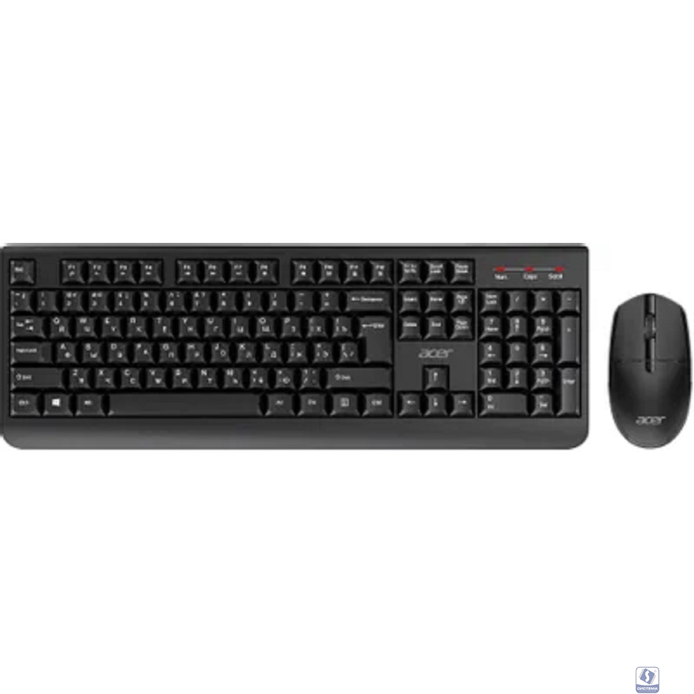 Acer OCC401 [ZL.ACCCC.016] Комплект (клавиатура + мышь)  клав-ра:черный мышь:черный USB Multimedia беспроводной