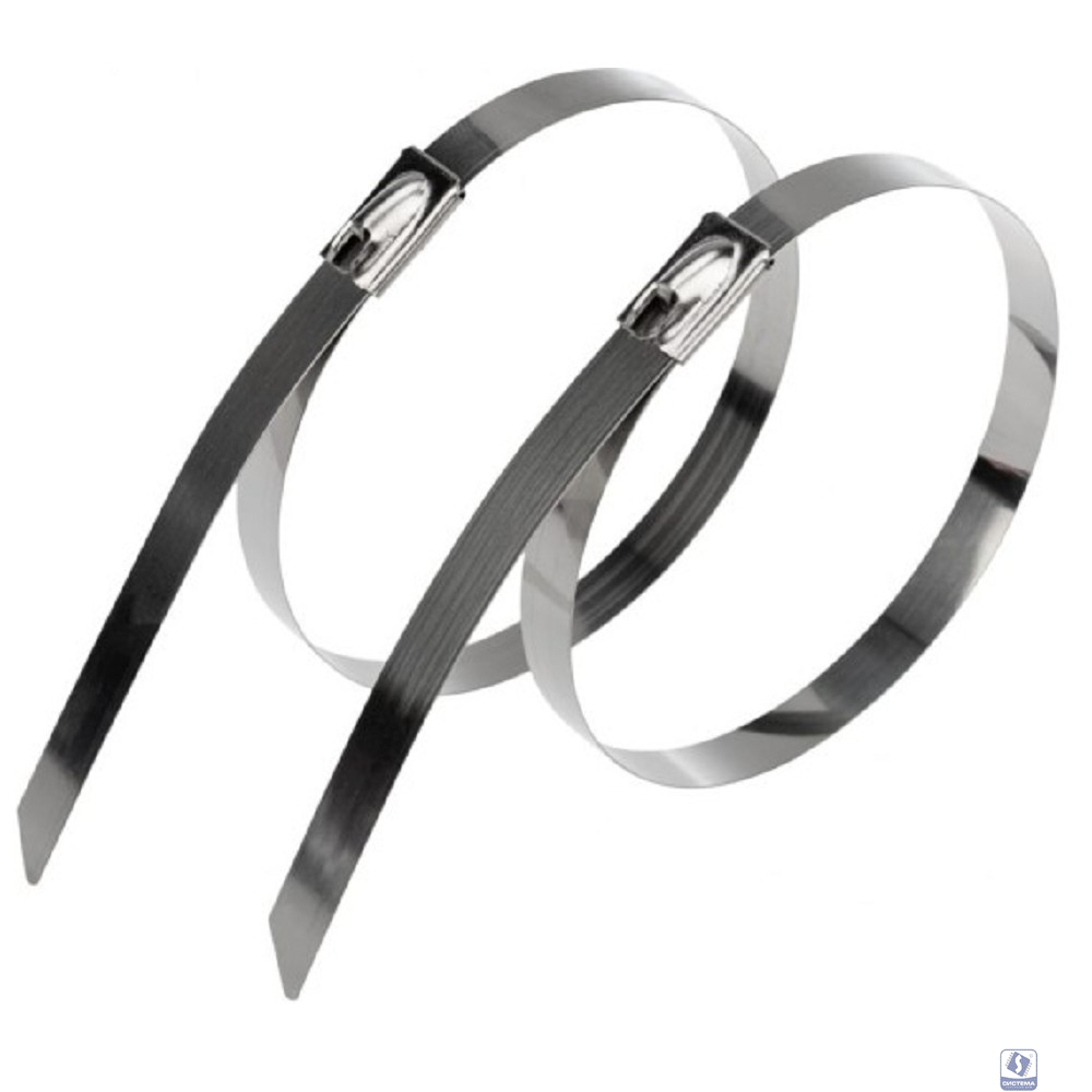 Rexant (07-0208-100) Стяжка кабельная стальная (304) 200x4,6мм (100 шт/уп)