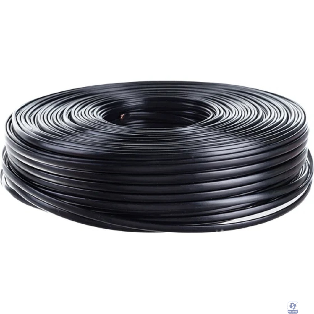 Gembird Кабель телефонный 100м (4-х жильный, 2 пары, плоский) черный