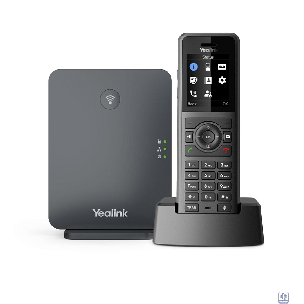 Yealink SIP - W77P телефон (база W70B + трубка W57R) до 10 SIP-аккаунтов, до 10 трубок на базу, до 20 одновременных вызовов, шт"