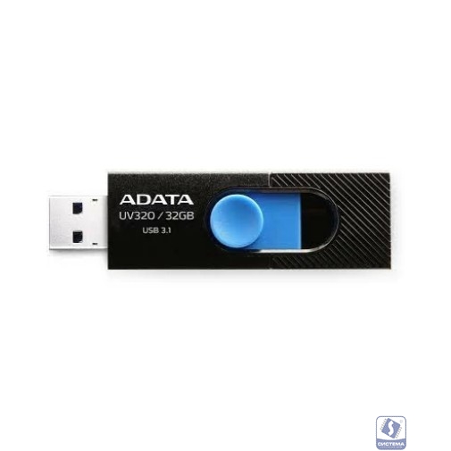A-DATA Flash Drive 32GB  <AUV320-32G-RBKBL> UV320, USB 3.2, черный/голубой