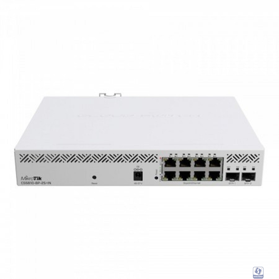 MikroTik CSS610-8P-2S+IN PoE-коммутатор, 8х 1G RJ45, 2х SFP+, раздача PoE 140 Вт, SwitchOS Lite
