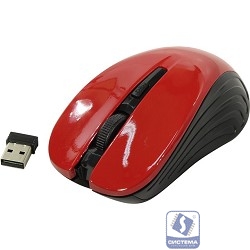 Oklick 545MW черный/красный оптическая (1600dpi) беспроводная USB (4but) [368631]
