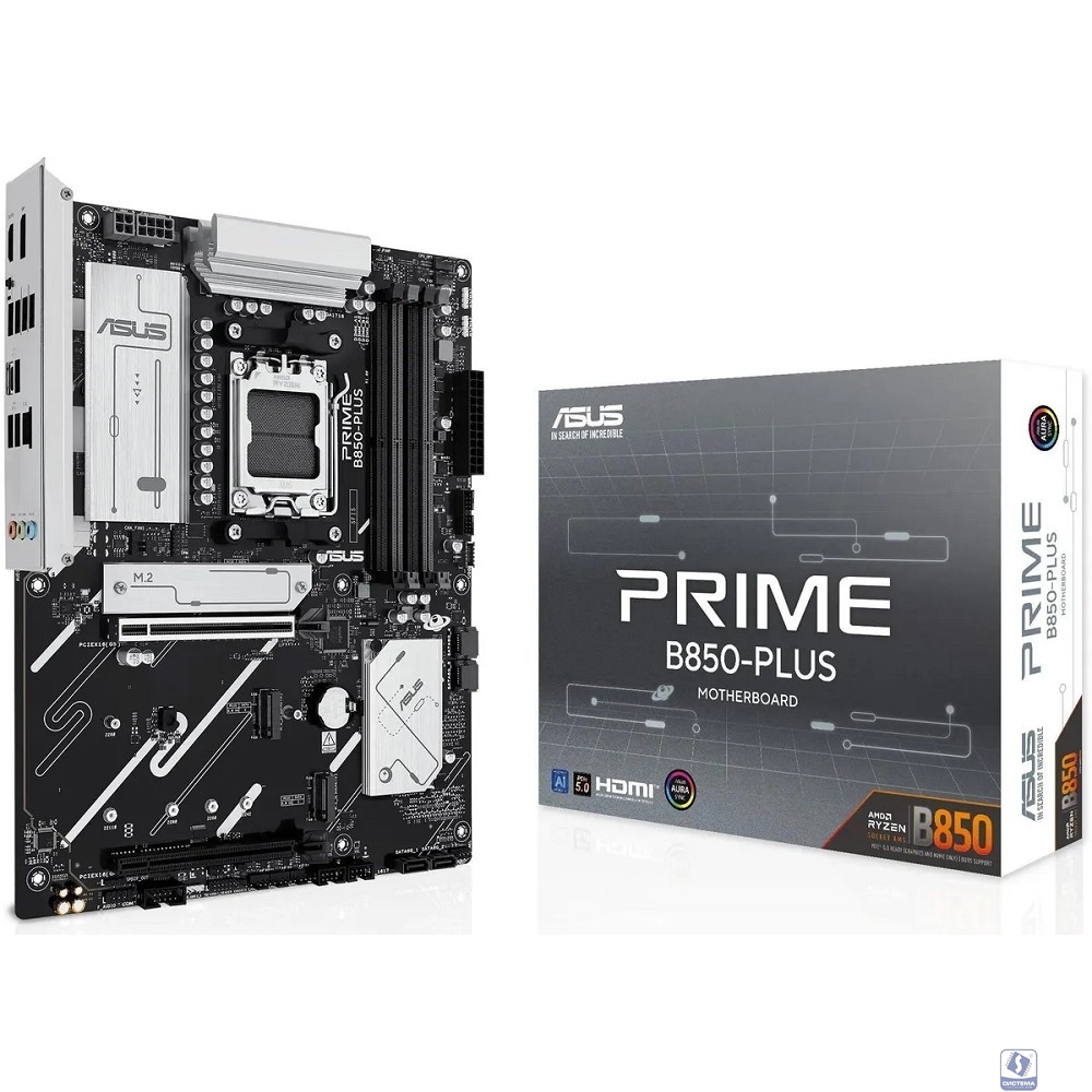 ASUS PRIME B850-PLUS (Socket AM5, ATX, 4xDDR5(256GB), DP/HDMI, 1xPCIe 5.0x16/1xPCIe 4.0x16, 1xLAN (2.5GbE), 4xSATA 6Gb/s, 3xM.2, 1xType-C, 5xUSB 3.2, 2xUSB 2.0)