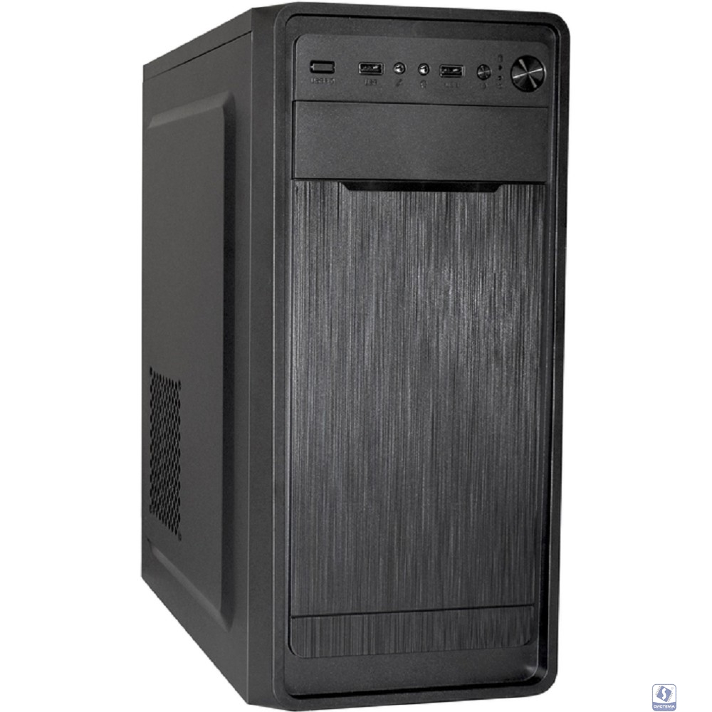 Exegate EX283070RUS Корпус Miditower ExeGate XP-332 Black, ATX, <без БП>, 2*USB, Audio