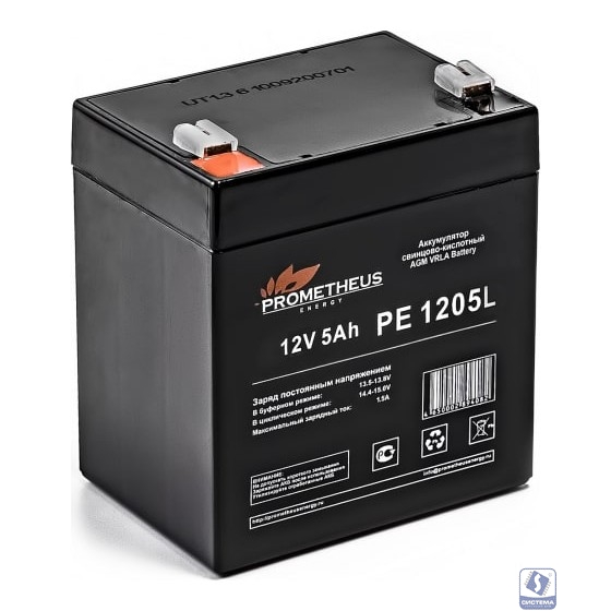 Prometheus Energy PE1205L (12V 5Ah) аккумулятор свинцово-кислотный 