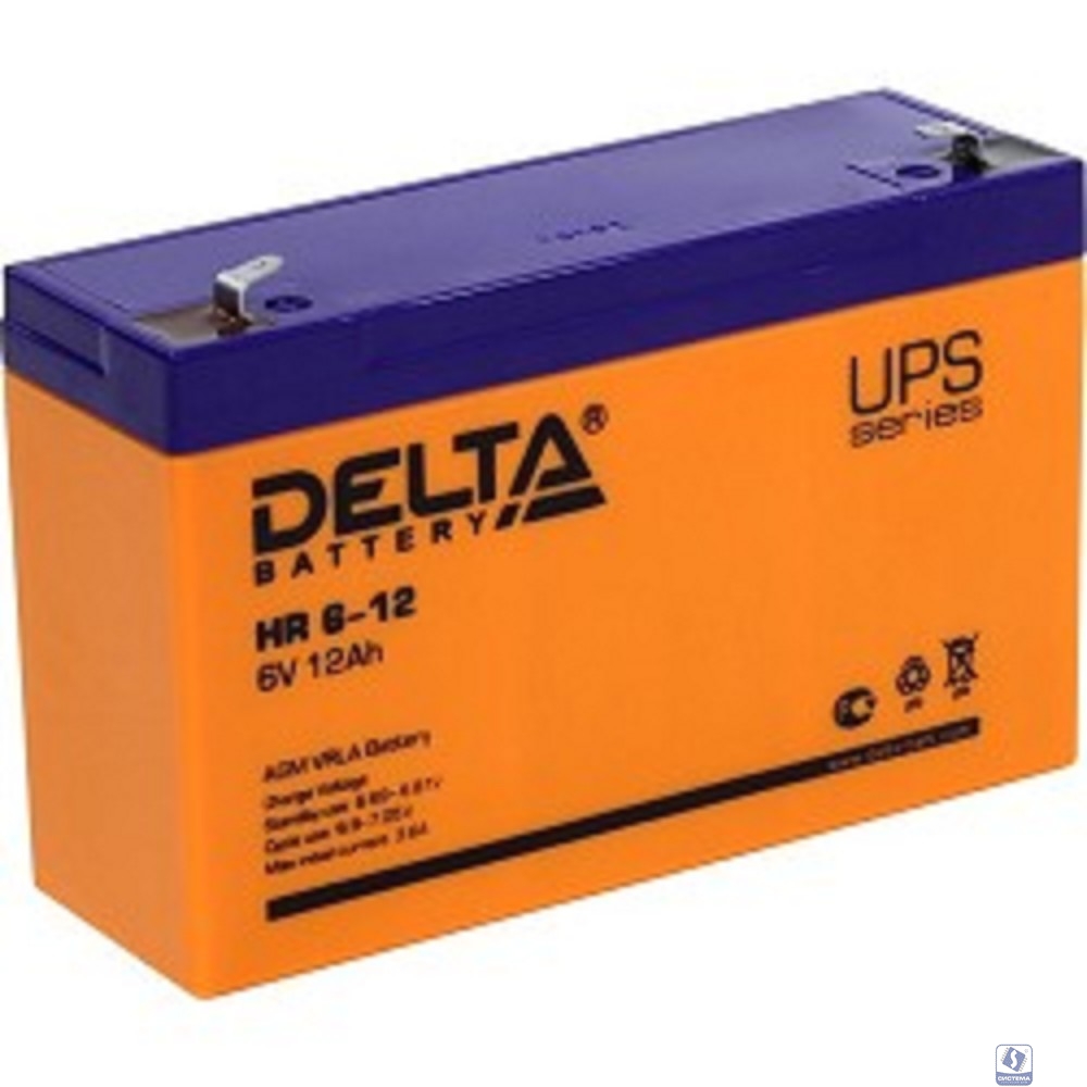 Delta HR 6-12 (12 А\ч, 6 В) свинцово- кислотный аккумулятор  