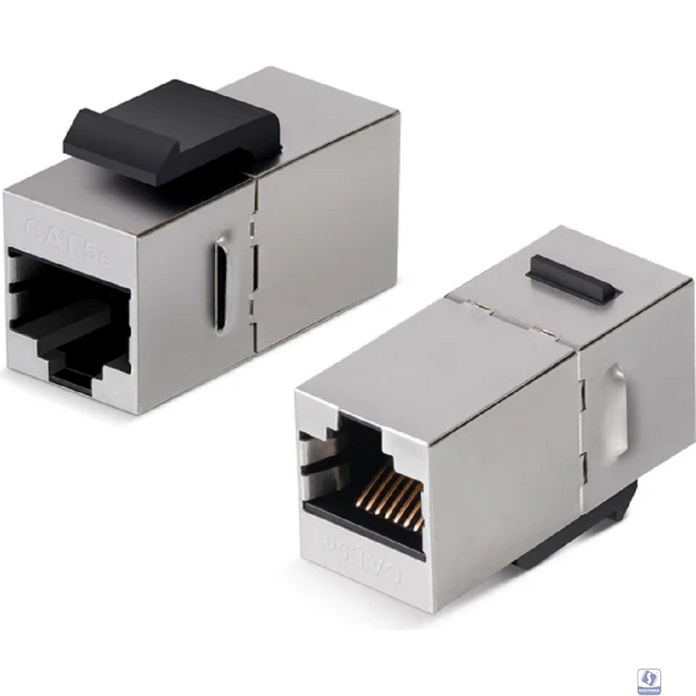 Cabeus CA-KJ-8p8c-C5e-SH Проходной адаптер формата Keystone, RJ45-RJ45 (8p8c), категория 5е, экранированный