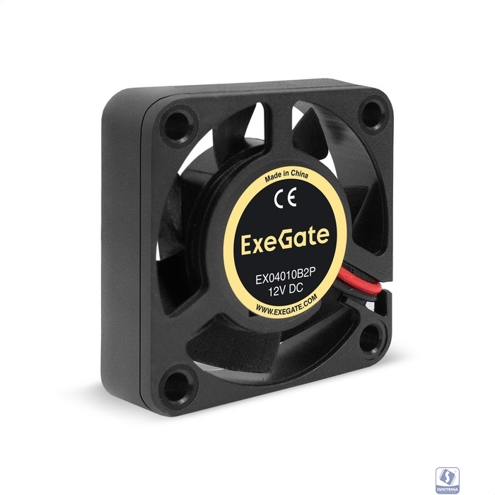 Exegate EX295218RUS Вентилятор 12В DC ExeGate EX04010B2P (40x40x10 мм, 2-Ball (двойной шарикоподшипник), 2pin, 5500RPM, 26dBA)