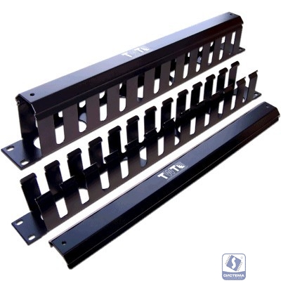 Lanmaster TWT-ORG/CV-1U Кабельный органайзер 19" c крышкой, 1U