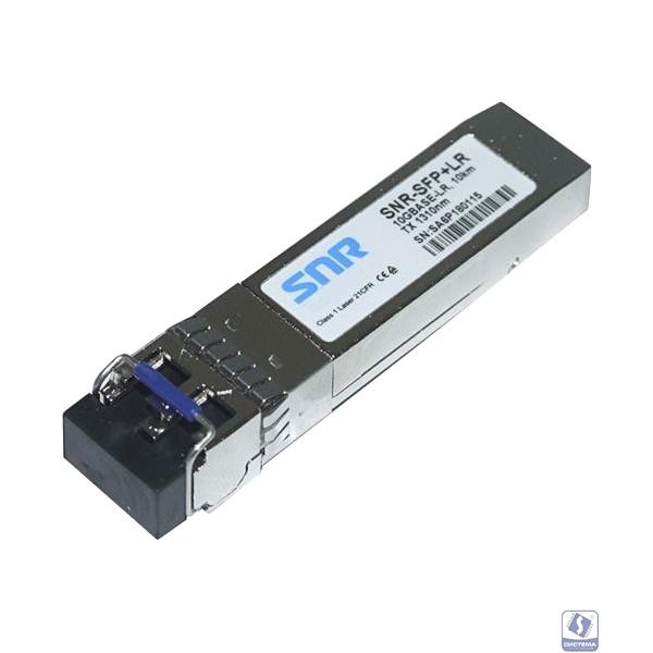 SNR SNR-SFP+LR-2 Двухволоконный модуль, SFP+ 10GBASE-LW/LR, разъем LC, рабочая длина волны 1310нм, дальность до 2км (9dB)