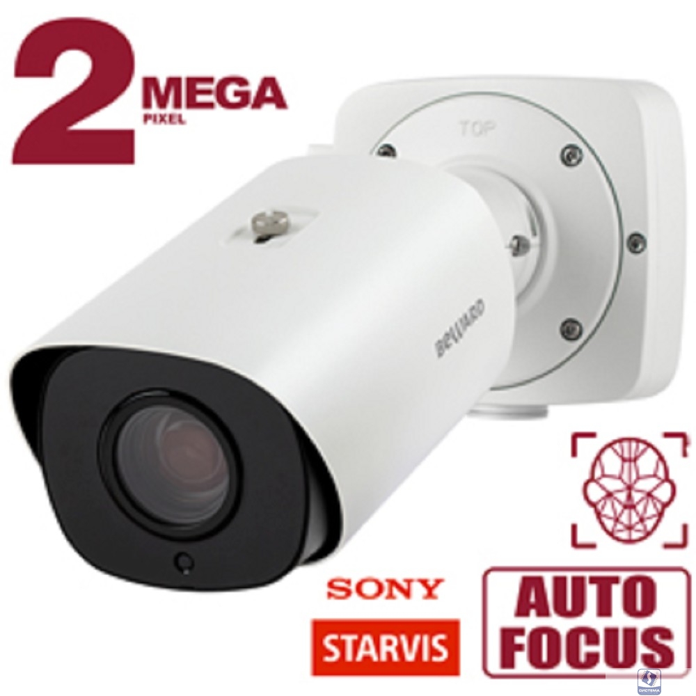 BEWARD NK54140R10 Тип 2 ГРЗ, 2 Мп, 1/2.8'' КМОП Sony Starvis, 0.002 лк (день) / 0.0005 лк (ночь), 2xWDR до 140 дБ, 3 потока, H.265/H.264/MJPEG, 1920x1080, 30к/c, моторизированный объектив