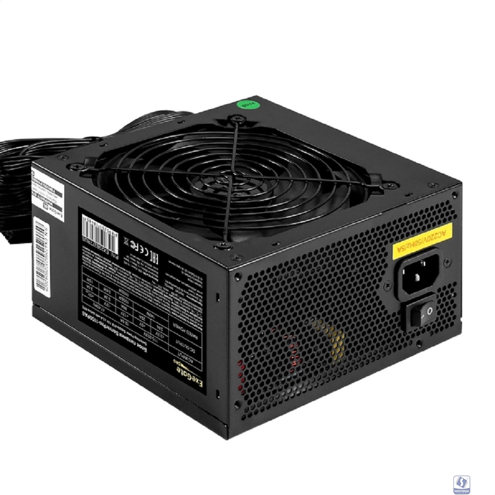 Exegate EX298377RUS Серверный БП 1100W ExeGate ServerPRO-1100PAS (ATX, APFC, КПД 82% (80 PLUS), 12cm fan, 24pin, 2(4+4)pin, 6xPCI-E, 8xSATA, 4xIDE, Cable Management, black)