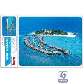 Коврик для мыши Buro BU-M10020 рисунок/тропический отель [291841]