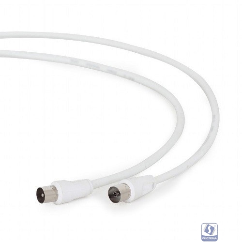 Gembird Кабель Кабель телевизионный, Coaxial M/F, белый, 3м (CCV-515-W-3M)