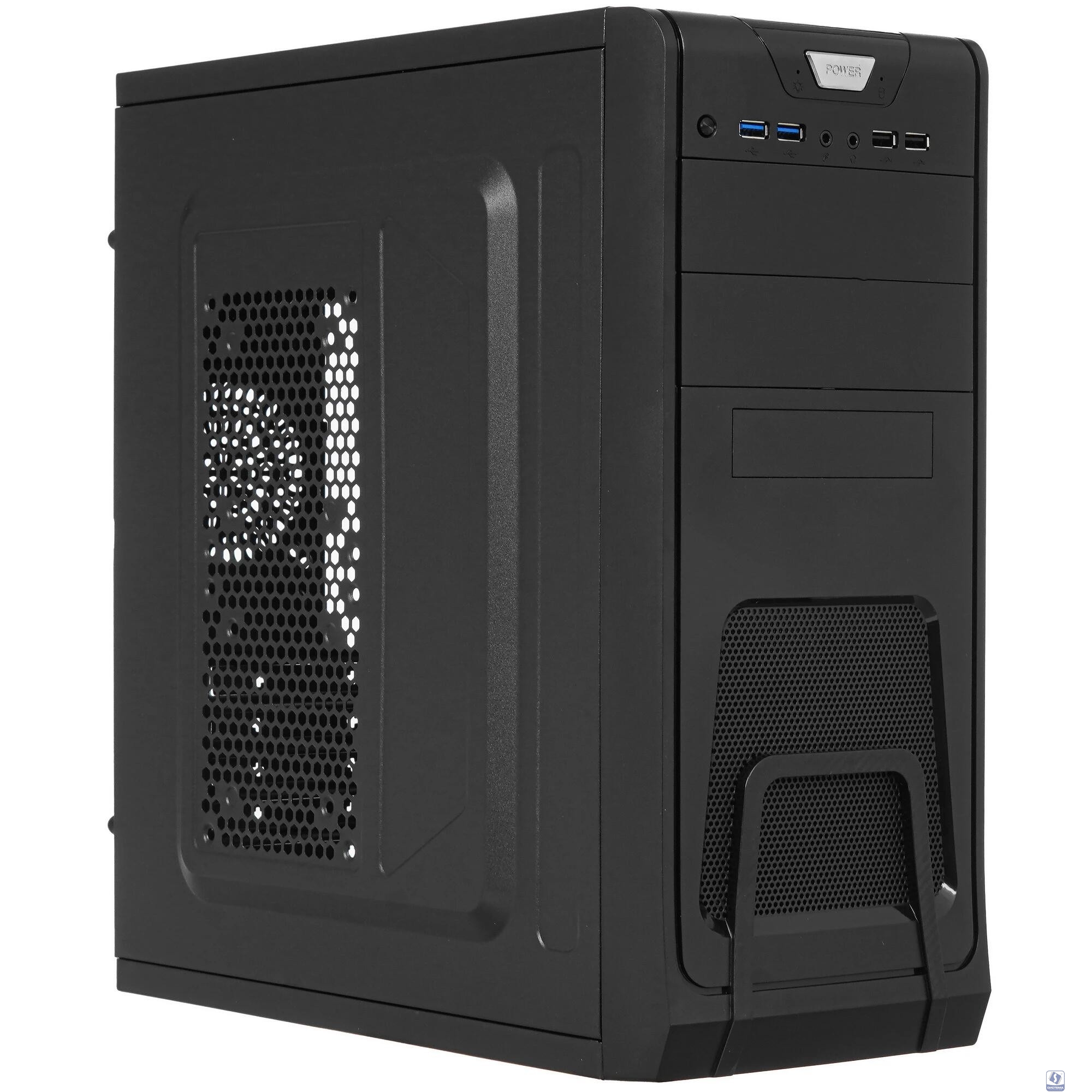 Exegate EX278394RUS Корпус Miditower Exegate CP-603 Black, ATX, <без БП>, 2*USB+2*USB3.0, Audio