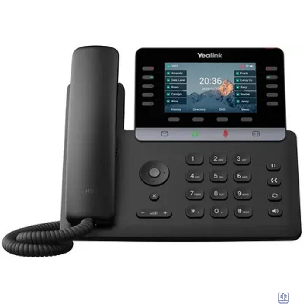 YEALINK SIP-T74U, 16 аккаунтов, 4,3" цветной экран, порт USB, BLF, PoE, GigE, без БП, шт (repl. SIP-T46U) 