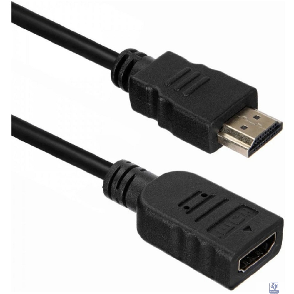 Кабель ACD Кабель ACD-DHHF1-30B |ACD-DHHF1-30B| HDMI 1.4, Golden Plated,19m/19f, HDMI extension, Черный, 3м |ACD-DHHF1-30B| (742286) 