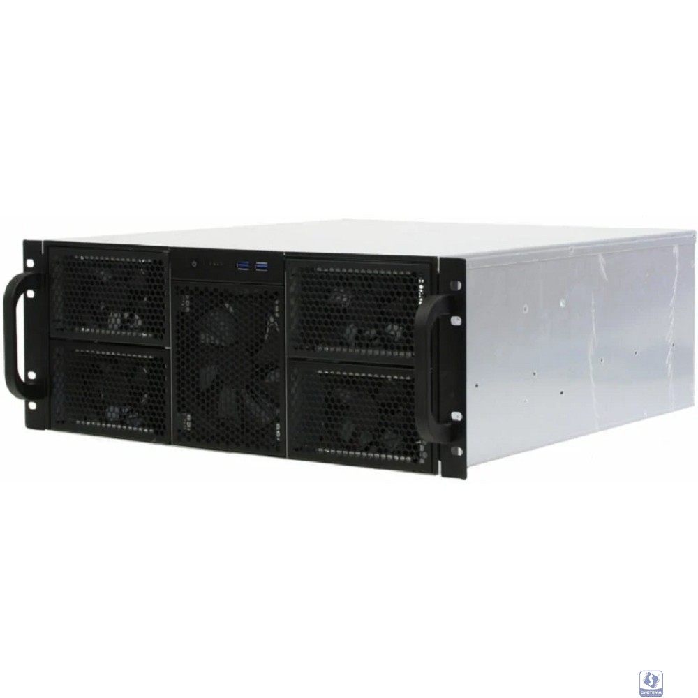 Procase RE411-D0H16-FE-65 Корпус 4U server case,0x5.25+16HDD,черный,без блока питания,глубина 650мм,MB EATX 12"x13", панель вентиляторов 3*120x25 PWM [RE411-D0H16-FE-65]
