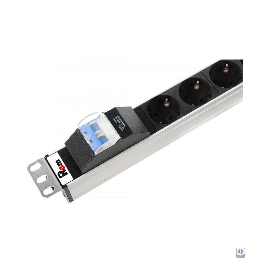 REM Вертикальный блок розеток Rem-16 с авт. 16А, 25 Shuko, 16A, алюм., 42-48U, шнур 3 м. (R-16-25S-A-1820-3)