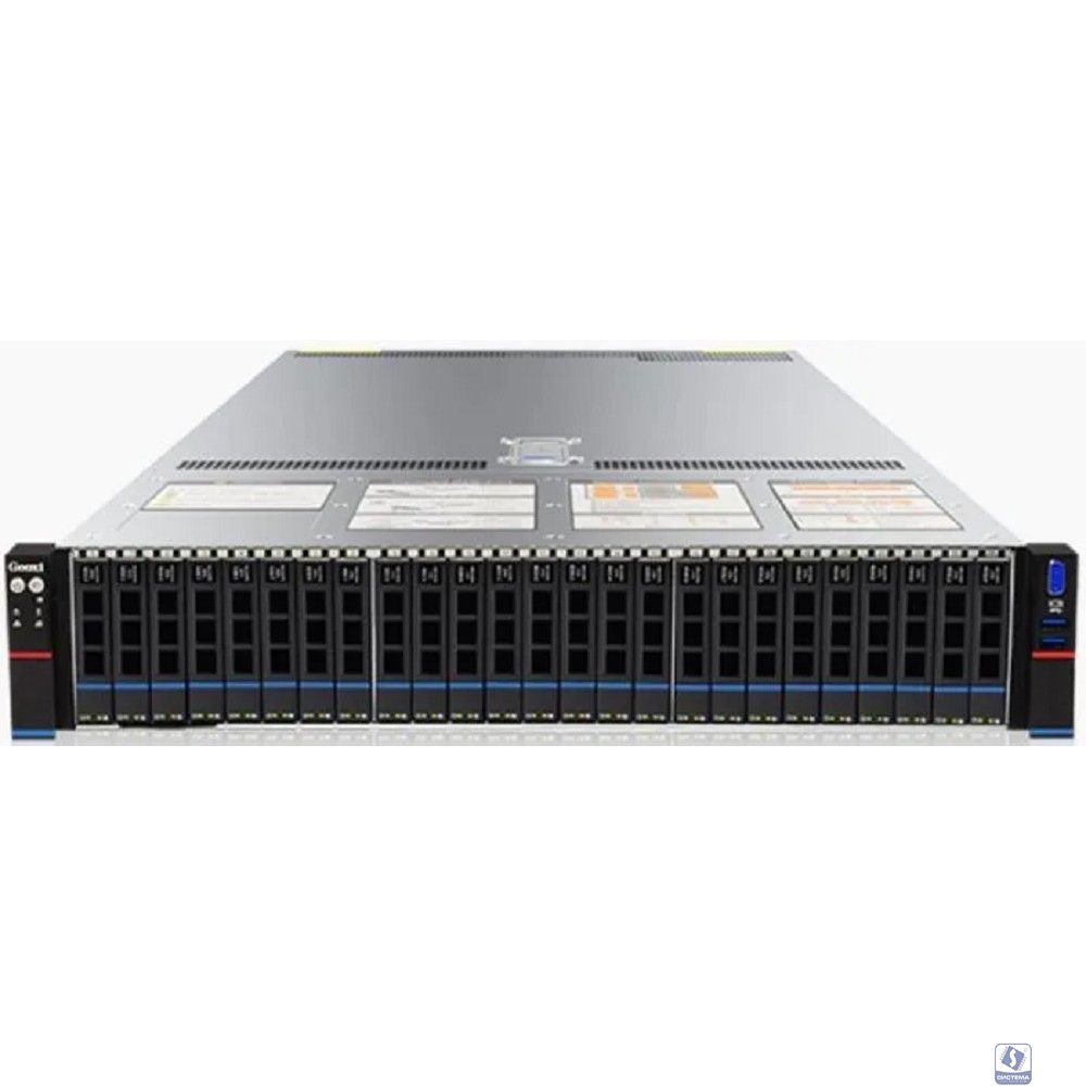 Gooxi SR201-D25RE-G2 2U, 2x Socket SP5; 24x DDR5; 25x 2.5" SATA/SAS; 12Gb/s SAS expander; 2x 2.5" rear SAS/SATA; 2x 2.5" rear NVMe; 2х M.2 NVMe 2280; 2xPCIe 5.0x16;  4xPCIe 5.0x8; OCP3.0; 2x1GbE i350;