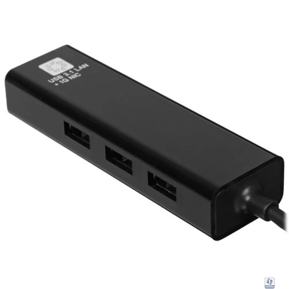 5bites Кабель-адаптер UA3C-45-10BK USB3.1 сетевая карта / 3*USB3.0 / RJ45 1G / BLACK