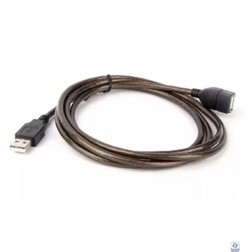 Telecom <VUS6956T-1.8M> Кабель/ Кабель удлинительный USB2.0 AM/AF прозрачная изоляция 1.8m 