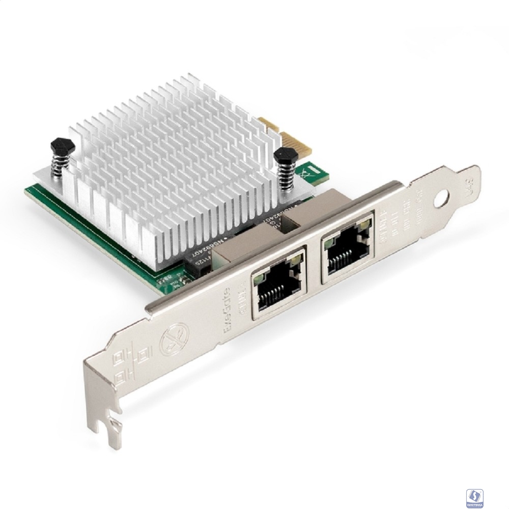 Exegate EX296210RUS Сетевой адаптер ExeGate EXE-562 (PCI-E x1 v2.0, 2xRJ45, UTP 10/100/1000Mbps, Realtek Chipset RTL8111F)