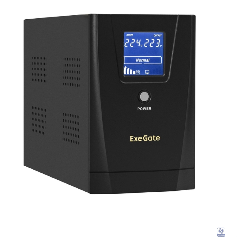 Exegate EX292633RUS ИБП ExeGate SpecialPro Smart LLB-2200.LCD.AVR.1SH.2C13.RJ.USB <2200VA/1300W,LCD,AVR,1*Schuko+2*C13,RJ45/11,USB, металлический корпус, Black>