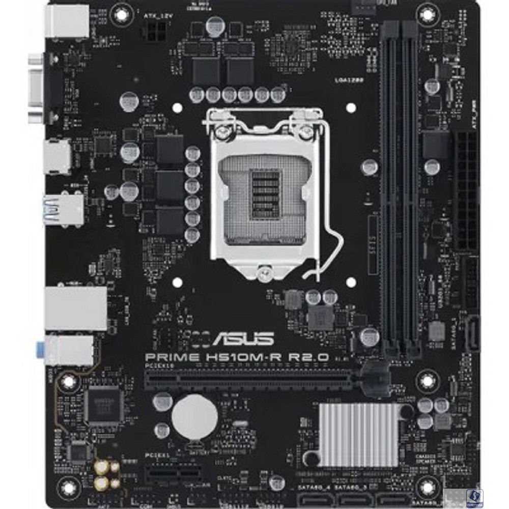ASUS PRIME H510M-R R2.0-SI (Socket 1200, mATX, 2xDDR4(64GB), VGA/HDMI, 1xPCIe 4.0x16/1xPCIe 3.0, 1xLAN, 4xSATA 6Gb/s, 4xUSB 3.2, 2xUSB 2.0, 1xPS/2)