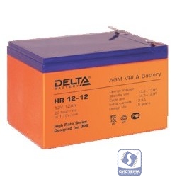 Delta HR 12-12 (12 А\ч, 12В) свинцово- кислотный  аккумулятор