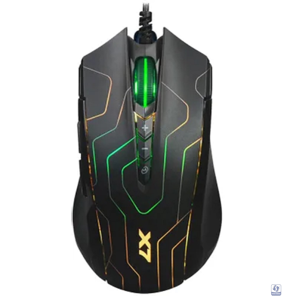 Мышь A4Tech X89 Maze черный оптическая (2400dpi) USB (8but)