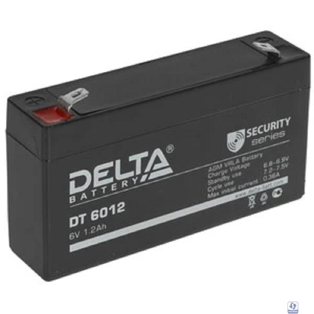 Delta DT 6012 (1,2 А\ч, 6В) свинцово- кислотный аккумулятор  
