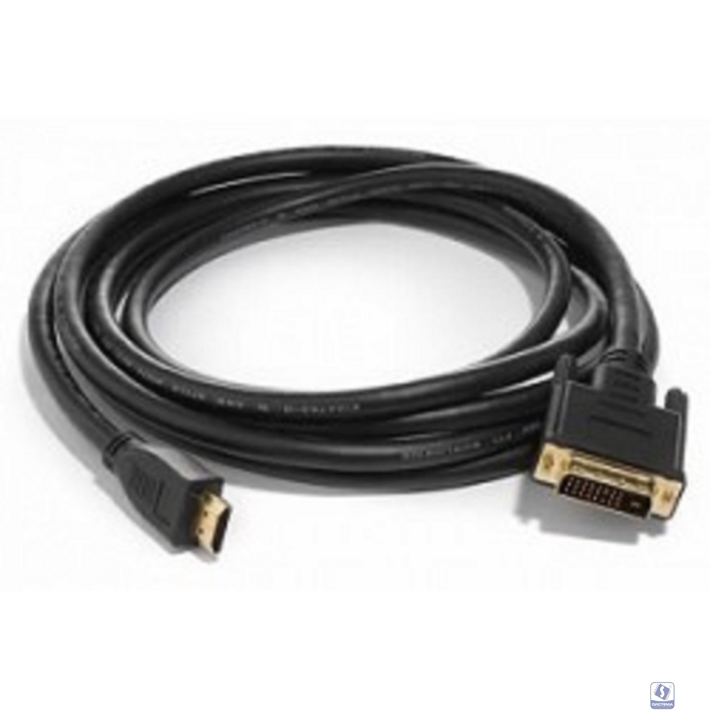 Bion Кабель HDMI-DVI-D 19M/19M, single link, экран, позолоченные контакты, 1.8 м, черный [BXP-CC-HDMI-DVI-018]